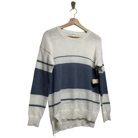 NWT REVOLVE SUPERDOWN Tiffany Stripe Sweater White & Blue S - Picture 8 of 10